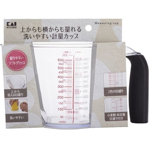 貝印 KK 上から量れる洗いやすい計量カップ600ml FCB956H-DH8128-イメージ2
