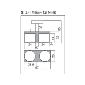 トラスコ中山 マグネットホルダ ハンドル付 吸着力200N 25×57 20057252524 FC228DT-1140281-イメージ3