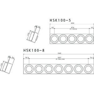 トラスコ中山 TRUSCO ツーリングフレーム HSK100A BT50 NT50兼用 7個収納 FC774HN-1146109-イメージ6