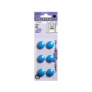 コクヨ カラーマグネット 直径20mm 6個入 10パック FC03185-ﾏｸ-20NB-イメージ1