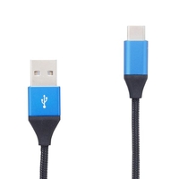 クオリティトラストジャパン Type-Cコネクタ対応 USBストロングSケーブル(150cm) ブルー QTC-048BL