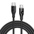 VOLTME シリコン 充電ケーブル USB-C&USB-C 60W ブラック C2136-イメージ1