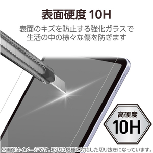 エレコム iPad mini(A17 Pro)用ガラスフィルム 動画映え 高透明 BLカットガイド付 TB-A25SFLGARBL-イメージ4