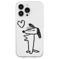 AKAN iPhone 14 Pro用ソフトクリアケース イヌハート AK23547I14P