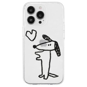 AKAN iPhone 14 Pro用ソフトクリアケース イヌハート AK23547I14P-イメージ1