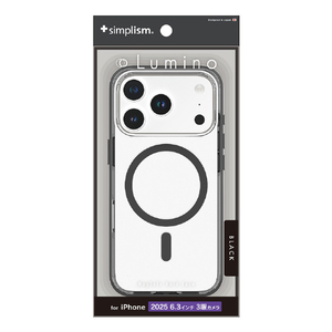 トリニティ iPhone 17 Pro用[Lumino] MagSafe対応 背面クリアハードケース クリア×ブラック TR-IP25M3-LOCMS-CLBK-イメージ1