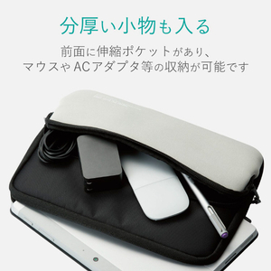 エレコム Surface Go用ポケット付インナーバッグ ブラック TB-MSG18NPPBK-イメージ5