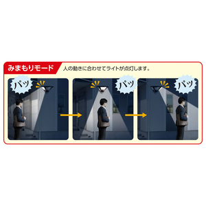 エルパ コンセント式 3灯センサーライト リモコン付 ESL-W3003AC-イメージ15