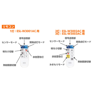 エルパ コンセント式 3灯センサーライト リモコン付 ESL-W3003AC-イメージ19