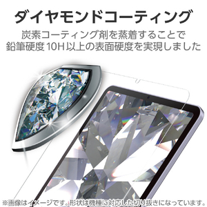 エレコム iPad mini(A17 Pro)用ガラスフィルム ダイヤモンドコート ガイドフレーム付 TB-A25SFLGDC-イメージ3