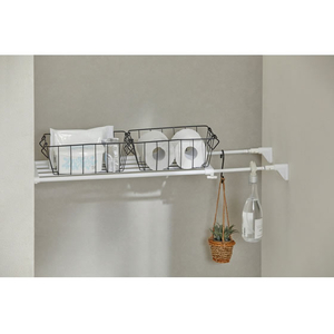 アイリスオーヤマ 伸縮棚 65～95cm ホワイト FCJ823V-EST-65R-イメージ2