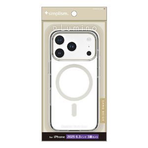 トリニティ iPhone 17 Pro用[Lumino] MagSafe対応 背面クリアハードケース クリア×サンドベージュ TR-IP25M3-LOCMS-CLSB-イメージ1