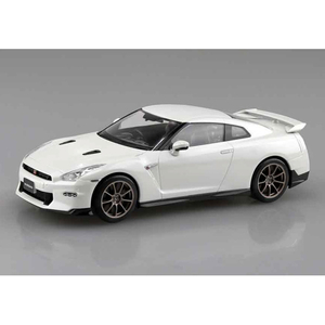 アオシマ ニッサン R35 NISSAN GT-R 2024(ブリリアントホワイトパール) 楽プラ スナップキット No.3-BW Aﾗｸﾌﾟﾗ03BWR35GTRBﾎﾜｲﾄ-イメージ2