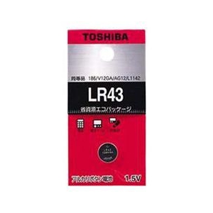 東芝 アルカリボタン電池 LR43EC-イメージ1