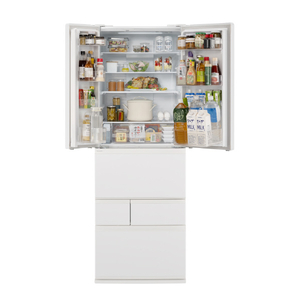 パナソニック 515L 6ドア冷蔵庫 マットホワイト NR-F52ER4-W-イメージ2