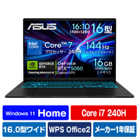 ASUS ノートパソコン ASUS Gaming V16 ブラック V3607VH-C7165R5050WP
