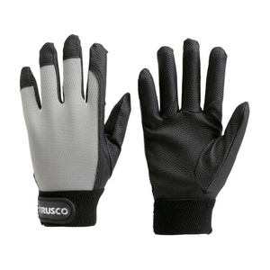 トラスコ中山 PU厚手手袋エンボス加工 グレー S FC258EZ-4089693-イメージ1