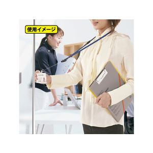 オープン工業 リール式吊り下げ名札 ハード 黒 F014917-NU-4P-BK-イメージ5