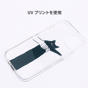 AKAN iPhone 14 Pro用ソフトクリアケース だらーんシロネコ AK23549I14P-イメージ9