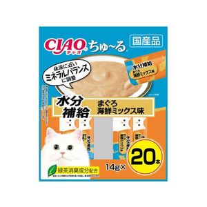 いなば CIAO ちゅーる 水分補給 まぐろ海鮮ミックス 20本 FC016RK-イメージ1