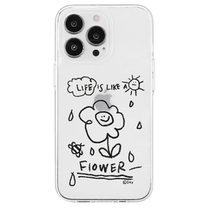 AKAN iPhone 14 Pro用ソフトクリアケース 花のような人生 AK23550I14P-イメージ1