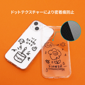 AKAN iPhone 14 Pro用ソフトクリアケース 花のような人生 AK23550I14P-イメージ10