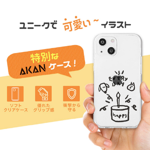 AKAN iPhone 14 Pro用ソフトクリアケース 花のような人生 AK23550I14P-イメージ4