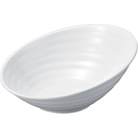 若泉漆器 ニューホワイト ロクロ目ハス切盛鉢 46cm FC884KY-0261210