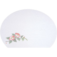 アーテック 尺三 半月懐石マット 抗菌遠赤和紙100枚 椿 FC668LS-6399100