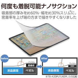 エレコム iPad mini(A17 Pro)用フィルム 紙心地 着脱式 反射防止 上質紙タイプ TB-A25SFLNSPL-イメージ4