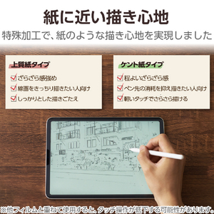エレコム iPad mini(A17 Pro)用フィルム 紙心地 着脱式 反射防止 上質紙タイプ TB-A25SFLNSPL-イメージ7