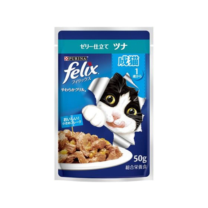 ネスレピュリナペットケア フィリックスパウチ やわらかグリル 成猫 ゼリー仕立て ツナ 50g FCR8363-イメージ1