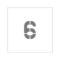 アイマーク ステンシル マグネット 6 文字サイズ50×40mm FC602JA-8364175