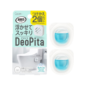 エステー 消臭力 DeoPita トイレ用 つけかえ リフレッシュサボン 2個 FCG196X-イメージ1