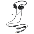 エレコム 指向性マイク モバイルヘッドセット ネックバンド USB Type-C ブラック HS-NB11SCBK