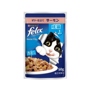 ネスレピュリナペットケア フィリックスパウチ やわらかグリル 成猫 ゼリー仕立て サーモン 50g FCR8364-イメージ1