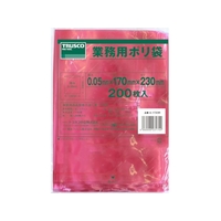 トラスコ中山 TRUSCO 小型ポリ袋 縦230×横170×t0.05 赤 200枚入 FC258FX-3620727