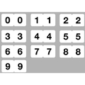 リヒトラブ ナンバーラベル M(ロールタイプ) 単番号「0」~「9」 10箱セット FC64998-HK751Rｺﾐ