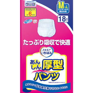 カミ商事 エルモアいちばん あんしん厚型パンツ M～L 18枚 FCF656U-イメージ2
