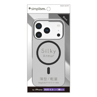 トリニティ iPhone 17 Pro用[Silky Armor] MagSafe対応 シルキータッチケース マットクリアブラック TR-IP25M3-SA-CLBK