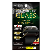 トリニティ Apple Watch 42mm Series 12用 ゴリラガラス 高透明 ガラス一体型PCケース ブラック TR-AW2643-GLPC-CSCBK