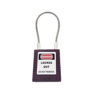 セーフラン/ロックアウト用ケーブルパドロック 紫 14691-1 FC855UJ-2457163-イメージ1
