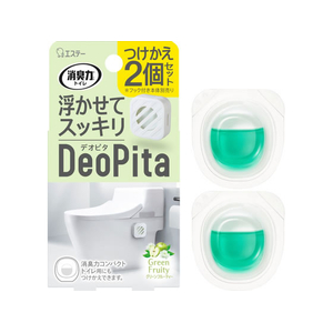 エステー 消臭力 DeoPita トイレ用 つけかえ グリーンフルーティー 2個 FCG197X-イメージ1