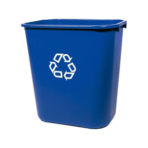 ラバーメイド Rubbermaid/デスクサイド リサイクルコンテナー 2956-73 27Lダークブルー FC552LY-8544100-イメージ1