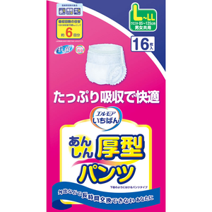 カミ商事 エルモアいちばん あんしん厚型パンツ L～LL 16枚 FCF657U-イメージ2