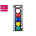ミツヤ カラーマグネット 30mm 混色アソート 5個×10 FC139SJ-CMKA-30P