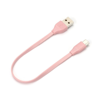 PGA USB Type-C USB Type-A コネクタ USBフラットケーブル 15cm ピンク PG-CUC01M09