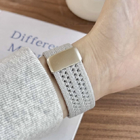 GAACAL Apple Watch 1-11/SE1-3 38/40/41/42(10-11)mm 「通気性と快適さを両立」ナイロンメッシュバンド グレー W00612GYA