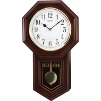 リズム時計 ベングラーR 掛時計 RHYTHM 茶色半艶仕上 4MJA03RH06