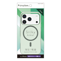 トリニティ iPhone 17 Pro用[Silky Armor] MagSafe対応 シルキータッチケース マットクリアグリーン TR-IP25M3-SA-CLGR